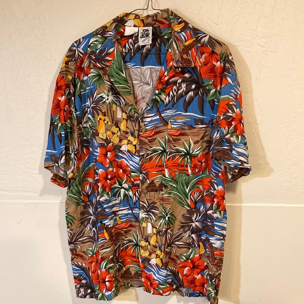 Kennington Vintage Hawaiian Floral Shirt-Size L